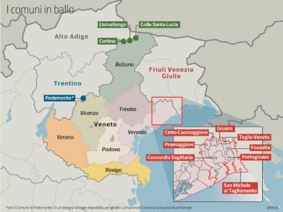 Il Veneto e i comuni di confine che si rivolgono al Friuli-Venezia Giulia: «I dipendenti se ne vanno, in Regione autonoma guadagnano 400 euro in più»