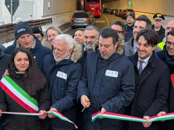 Inaugurate le nuove gallerie per le Olimpiadi Milano-Cortina, il ministro Salvini esprime gratitudine all'Italia del consenso