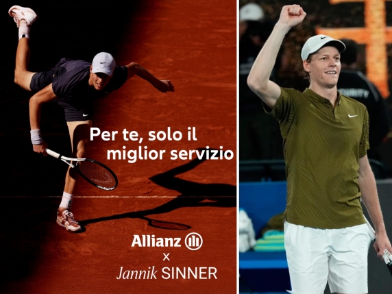 Sinner sigla un accordo internazionale: avviata la collaborazione pluriennale con Allianz